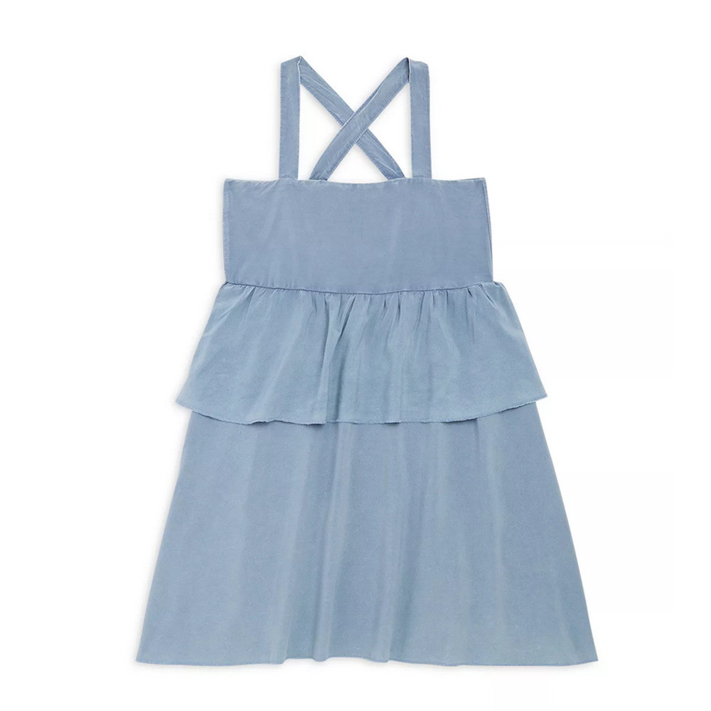 Chaser Girls' Coastal Cloth Flouncy Sundress Blue Size 12 1293